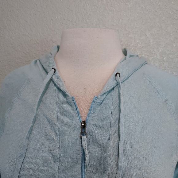 J. Jill Baby Blue Zip Cardigan Size M - Picture 3 of 9